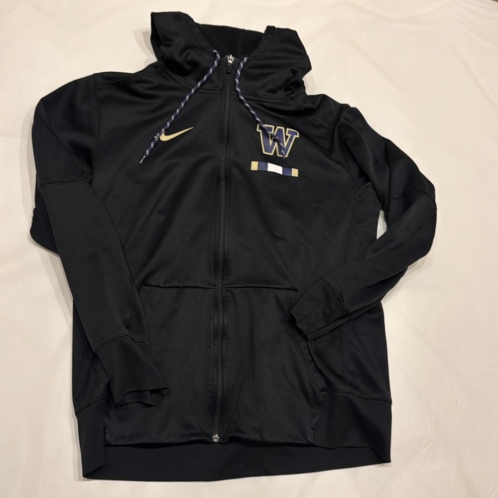 Nike Black Washington Huskies Full zip hooded sweatshirt, Size L